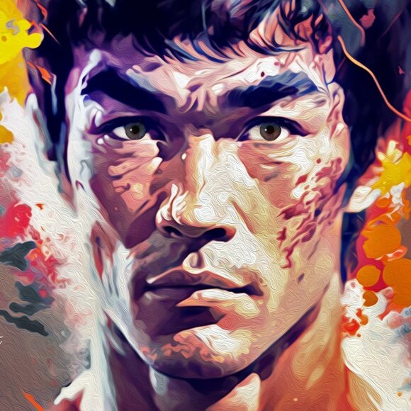 16x20 Bruce Lee Portrait Wall Art Martial Arts Watercolor Oil‎ Painting Poster - Picture 3 of 7